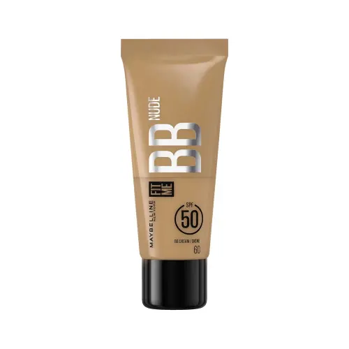 Maybelline Увлажняющий легкий крем-уход для лица Maybelline New York Fit Me BB с тональным эффектом Nude, тон 60, 30 мл