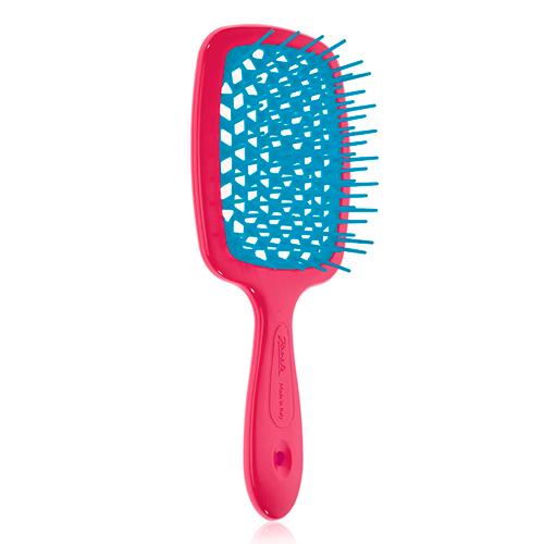 Janeke SUPERBRUSH РАСЧЕСКА ФУКСИЯ-БИРЮЗОВАЯ 20,3x8,5x3,1СМ