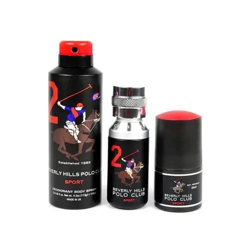 Beverly Hills Polo Club  3PCS Gift Cet - Men EDT 50mI + Déodorant 175ml + 50mI Roll On #2 Beverly Hills Polo Club Mastige 3 шт. Подарочный набор для мужчин EDT 50мл + Deo 175мл + 50мл Roll On