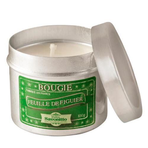Свеча ароматическая с 1 фитилём FIG LEAF Metal pot 100g  листья инжира