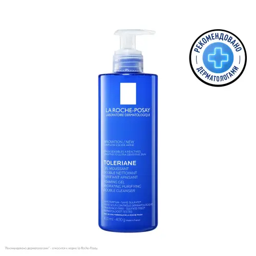 LA ROCHE-POSAY TOLERIANE Очищающая гель-пенка для лица двойного действия, 400 мл