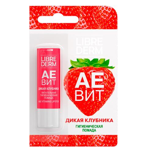 LIBREDERM АЕВИТ гигиеническая помада питательная Дикая клубника 4 г