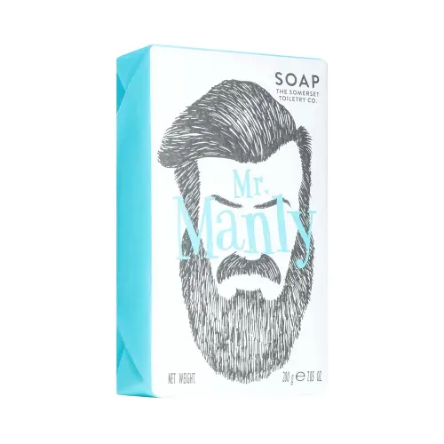 SOMERSET Mens Mr Manly Soap 200g (ii) Wrapped  Мужское мыло Mr Manly 200г