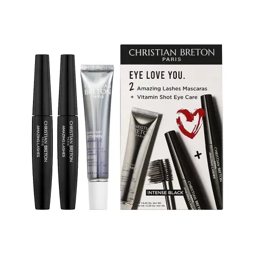 Christian BRETON EYE LOVE YOU Подарочный набор 2 туши Amazing Lashes Mascara объемом 10 мл:  1x Energy Shot Vitamin Eye Contour 15 мл