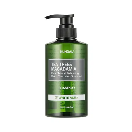 KUNDAL ШАМПУНЬ ДЛЯ ЖИРНОЙ КОЖИ ГОЛОВЫ TEA TREE/MACADAMIA DEEP CLEANSING SHAMPOO 500ML (KUNDAL) WHITE MUSK