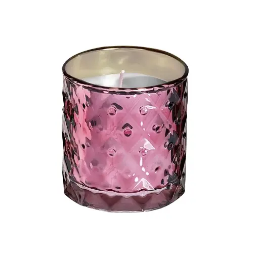 SPAAS Свеча ароматическая Glass Textured Pink