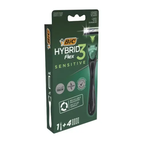 BIC Бритвенные станки со сменяемыми лезвиями марки  HYBRID SENS B4