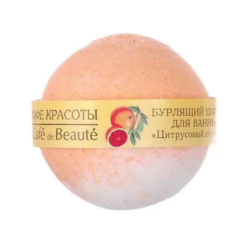 Cafe MIMI Бурлящий шарик для ванны Цитрусовый сорбет Кафе Красоты 120 гр