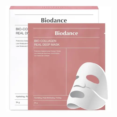 Biodance Маска для лица bio collagen real deep mask 1шт ( Розовая)