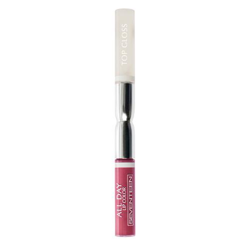 Seventeen Жидкая стойкая помада-блеск  11 ALL DAY LIP COLOR & TOP GLOSS пастельная слива