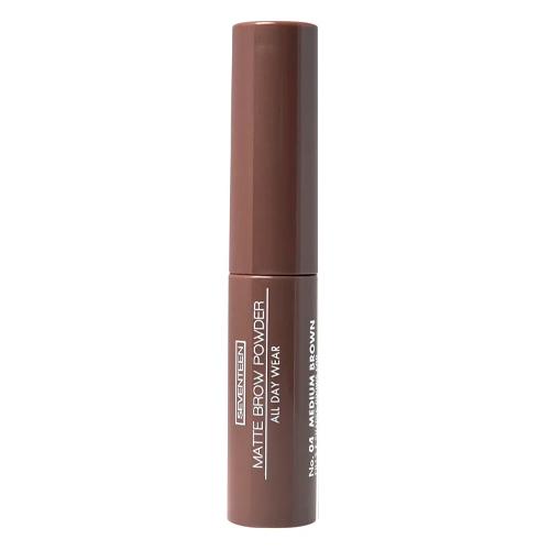 Seventeen Тени-пудра для бровей с матовым эффектом MATTE BROW POWDER ALL DAY WEAR т.04 каштановый