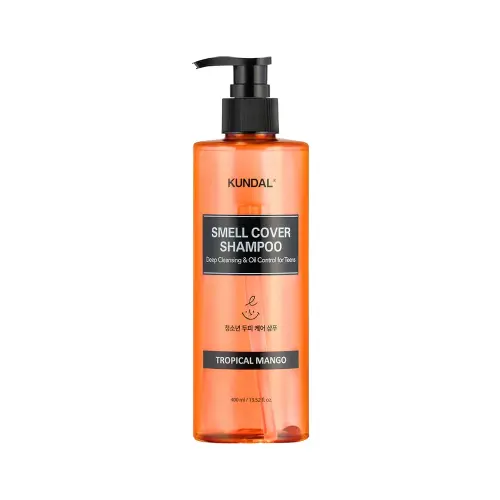 KUNDAL ШАМПУНЬ ДЛЯ ПОДРОСТКОВ ПРОТИВ ЖИРНОСТИ SMELL COVER TEENS SHAMPOO 400ML (KUNDAL) TROPICAL MANGO