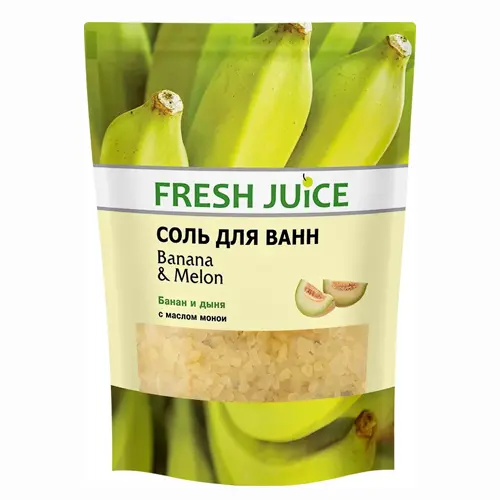 Fresh Juice Соль для ванн Banana & Melon, 500 мл.