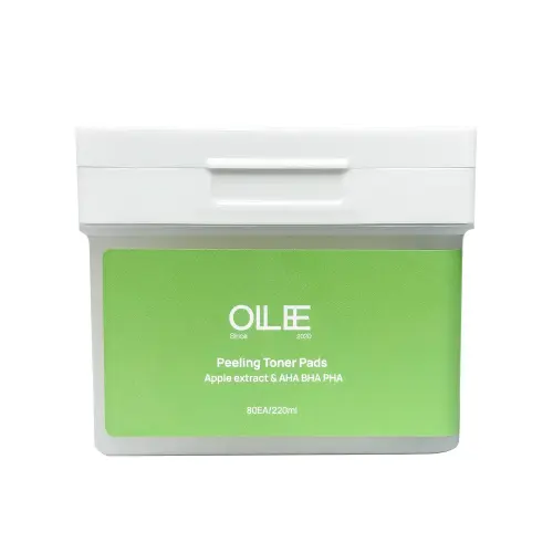 OLLEE Пилинг Тонер-пэды с экстрактом яблока и кислот AHA, BHA ,PHA