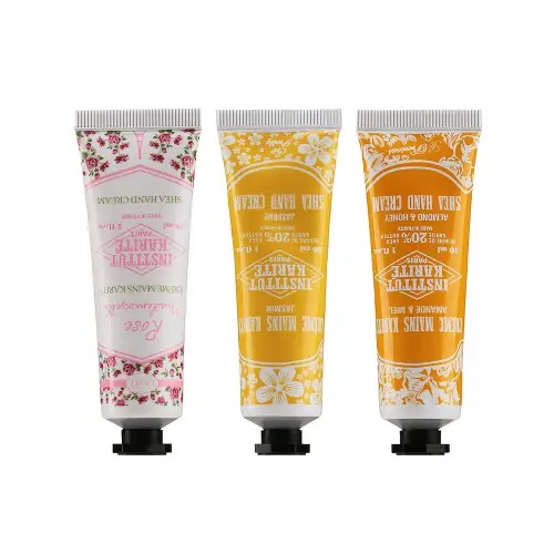 Parisian Trio 3 Hand Creams with out box  Парижское трио 3 крема для рук с ароматом Ландыш, Жасмин, Роза