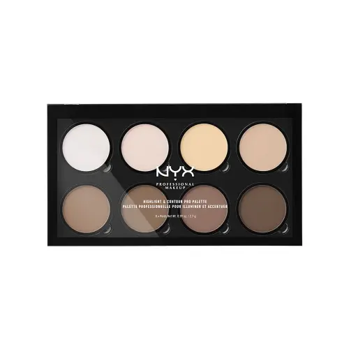 NYX Палетка для контурирования Highlight & Contour PRO №01 матовый сатиновый 8 х 2.7 гр