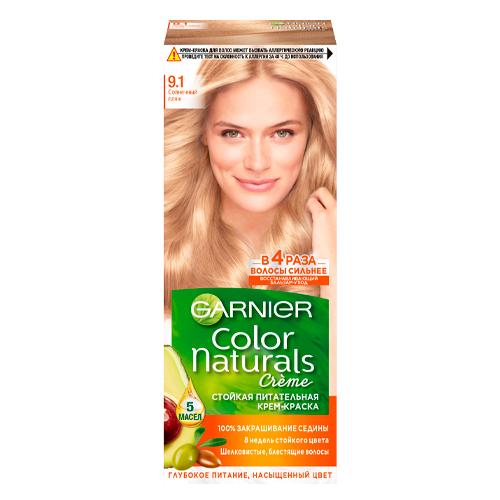 Garnier Стойкая питательная крем-краска для волос Color Naturals, оттенок 9.1, Солнечный пляж