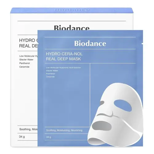 Biodance Маска для лица bio collagen real deep mask Ночная гидрогелевая маска с низкомалекулярным коллагеном 1шт ( Синяя)