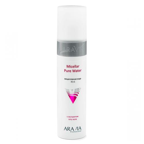 ARAVIA Professional Мицеллярная вода 3 в 1 с экстрактом готу кола Micellar Pure Water, 250 мл