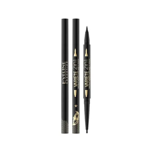 DOUBLE-SIDED WATERPROOF EYELINER PENCIL 2in1-ULTRA BLACK VARIETE 2in1