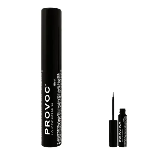 PROVOC Liquid Eyeliner Brush Black Ультратонкая жидкая подводка для глаз LQELN