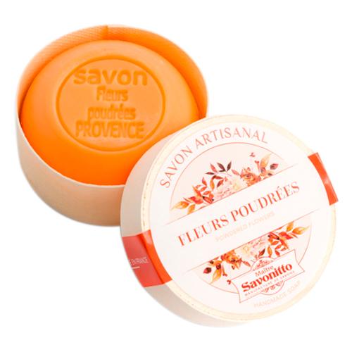 POWDERED FLOWERS, with grape seed oil Wooden Box 100g Мыло ЦВЕТОЧНАЯ ПУДРА с маслом виноградных косточек