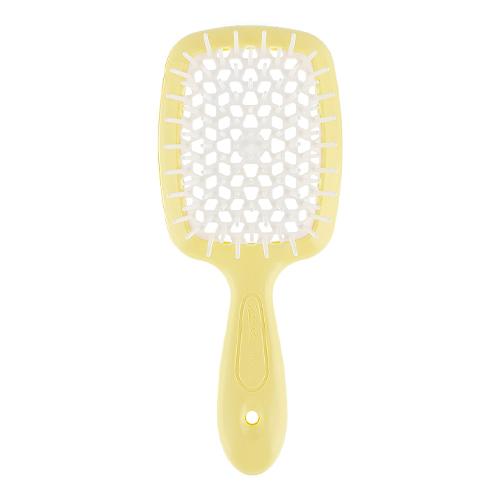 Janeke Superbrush Расческа Маленькая Светло-Желтая/Белая 17,5X7X3 см