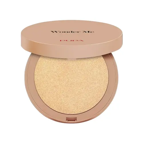 PUPA Компактный хайлайтер для лица WONDER ME GLOW  тон 102 Чистое золото