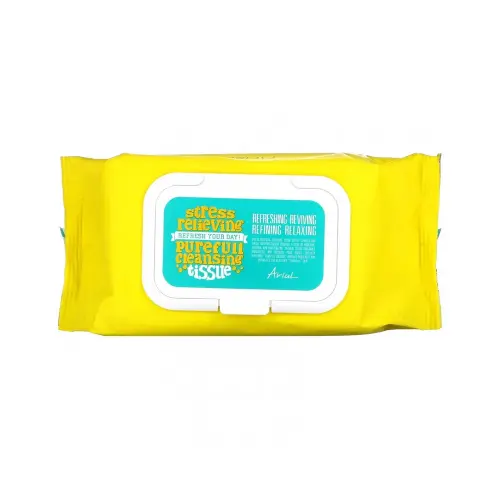 ARIUL САЛФЕТКИ ОЧИЩАЮЩИЕ STRESS RELIEVING PUREFULL CLEANSING TISSUE 80 шт