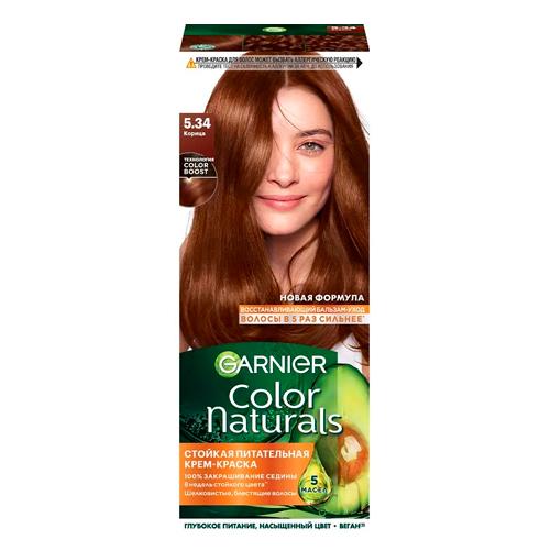 Garnier Стойкая питательная крем-краска для волос Color Naturals, оттенок 5.34 Корица