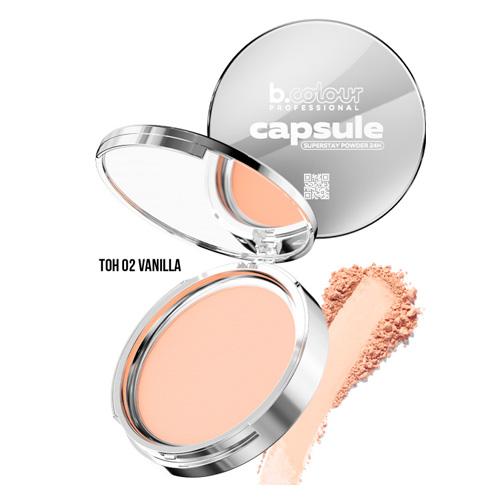 7DAYS B.COLOUR PRO CAPSULE Пудра для лица матирующая SuperStay 24H / 02 Vanilla, 7,3 г