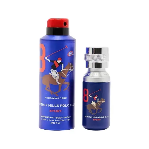 Beverly Hills Polo Club   Spon No.8 Gill Set for Men EDT 50mÏ + Sport Deodorant 175ml Набор для мужчин, туалетная вода 50мл+ дезодорант 175 мл.