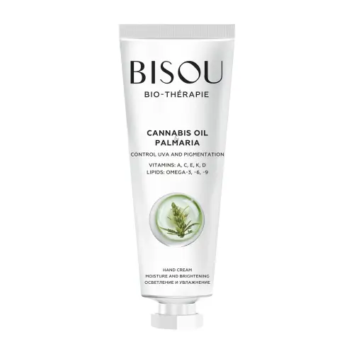 BISOU-THERAPIE Крем для рук осветление и увлажнение CANNABIS OIL&PALMARIA, 60мл
