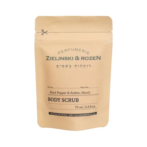 Zielinski & Rozen Body scrub Tana uchun skrab Qora qalampir, Vetiver, Neroli, Ambra Black Pepper, Vetiver, Neroli, Amber 70 ml