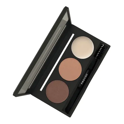 PROVOC EYEBROWNS Brow Palette 01 Light Brown Палетка теней для бровей EBN01