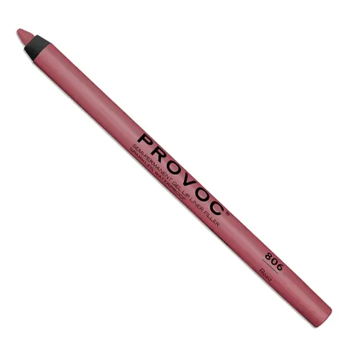 PROVOC Semi-Permanent Gel Lip Liner Filler WP SPARKLES 806 Roziz Гелевая подводка в карандаше для губ LPL806