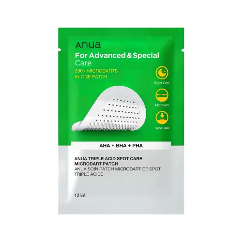 ANUA TRIPLE ACID SPOT CARE MICRODART PATCH 12EA / Игольчатые точечные патчи с кислотами