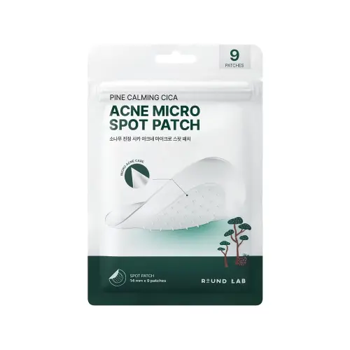 ROUND LAB PINE CALMING CICA ACNE MICRO SPOT PATCH  Микро-пластыри от прыщей Pine Calming Cica 9 шт