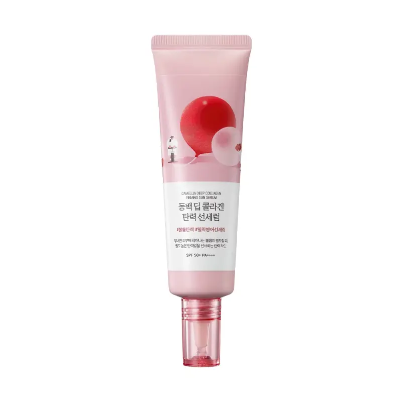 ROUND LAB CAMELLIA DEEP COLLAGEN FIRMING SUN SERUM Сыворотка для лица с коллагеном 50ml