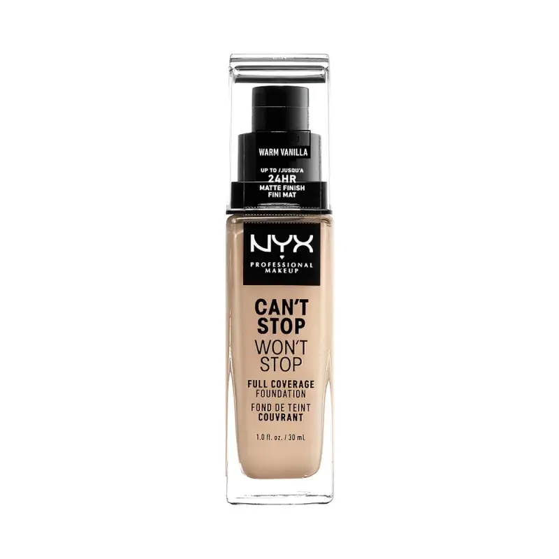 NYX PM Стойкая тон-ная осн Can’t Stop Won’t Stop Full Coverage Foundation, №06.3, Porcelain 30 мл