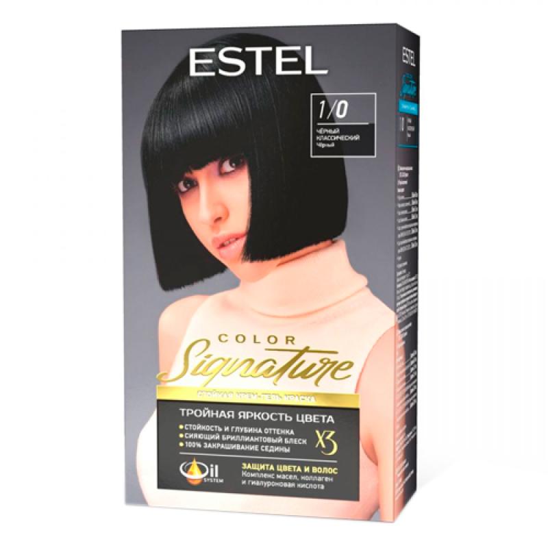 ESTEL COL Signature 1/0 Стойкая крем-гель краска д в Чёрный клас-ский, 170 мл