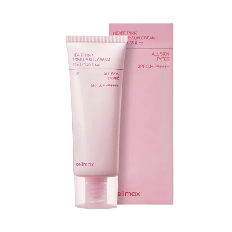 Celimax Heart Pink Tone Up Sun Cream Солнцезащитный крем с эффектом тонирования в розовый тон 40 мл
