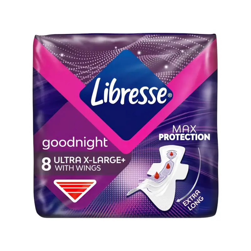 LIBRESSE Гигиенические женские прокладки  Ultra Night Extra 8p