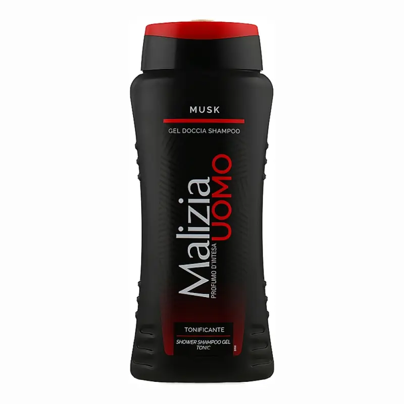 MALIZIA  Гель-шампунь для душа  UOMO SHOWER SHAMPOO GEL MUSK 250 ML