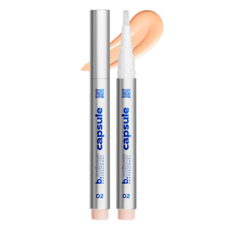 7DAYS B.COLOUR PRO CAPSULE Консилер для лица и глаз увлажняющий / 02 Vanilla, 2,2 г