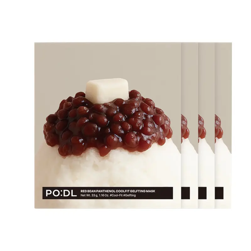 PODL Red Bean Panthenol Coolfit Gelfting Mask Охлаждающая гелевая маска с красной фасолью и пантенолом, 33 г 1 шт.