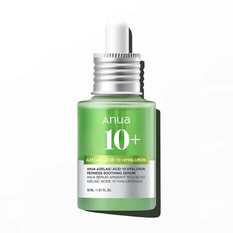 ANUA AZELAIC ACID 10 HYALURON REDNESS SOOTHING SERUM Сыворотка с 10% азелаиновой кислотой и гиалуроновой кислотой для уменьшения покраснений 30ml