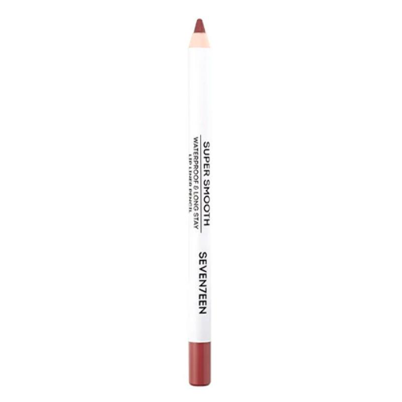 Seventeen Карандаш д/губ т.37 водостойкий с витамином Е Super Smooth W/P Lip Liner золотая роза