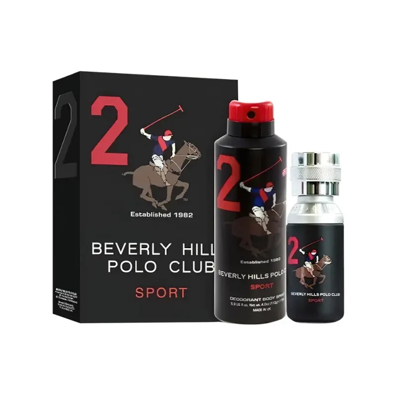 Beverly Hills Polo Club   Sport No.2 Gill Set for Men EDT 50mI + Spon Deodorant 175ml Набор для мужчин, туалетная вода 50мл+ дезодорант 175 мл.
