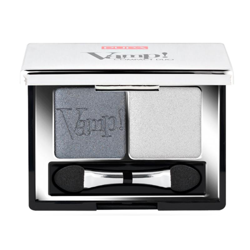 PUPA Компактные двойные тени VAMP! DUO тон 009 серебряный камень